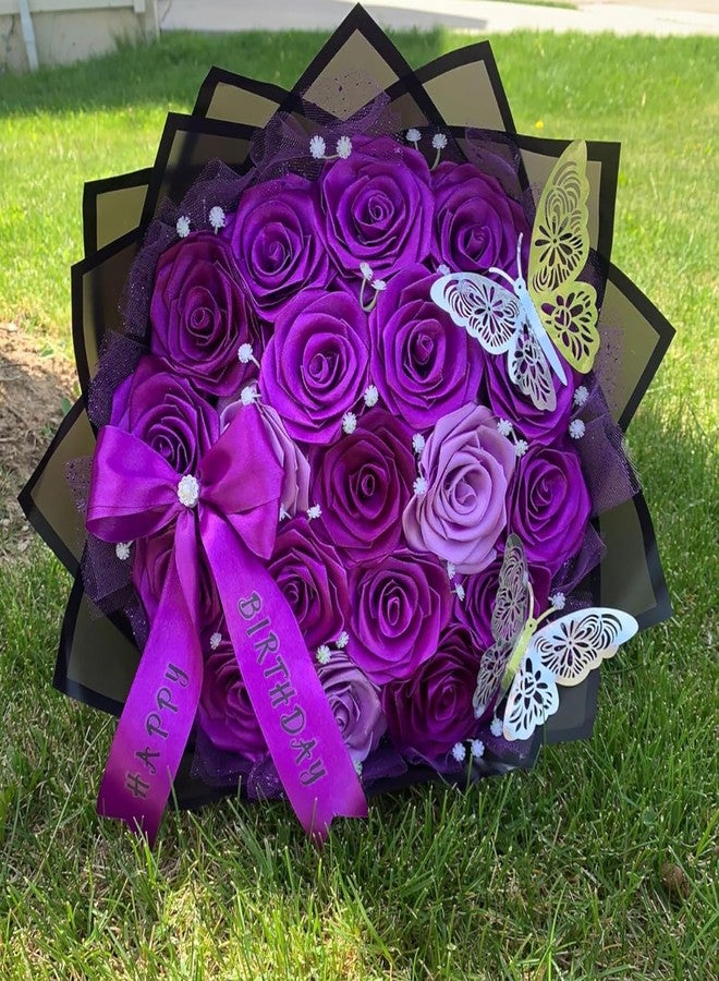 iefoah Purple Satin Ribbon 1 1/2 Inch, 50 Yards Solid Purple Fabric Ribbons for Gift Wrapping Crafts Floral Bouquets Wedding Party Decoration - Image 3